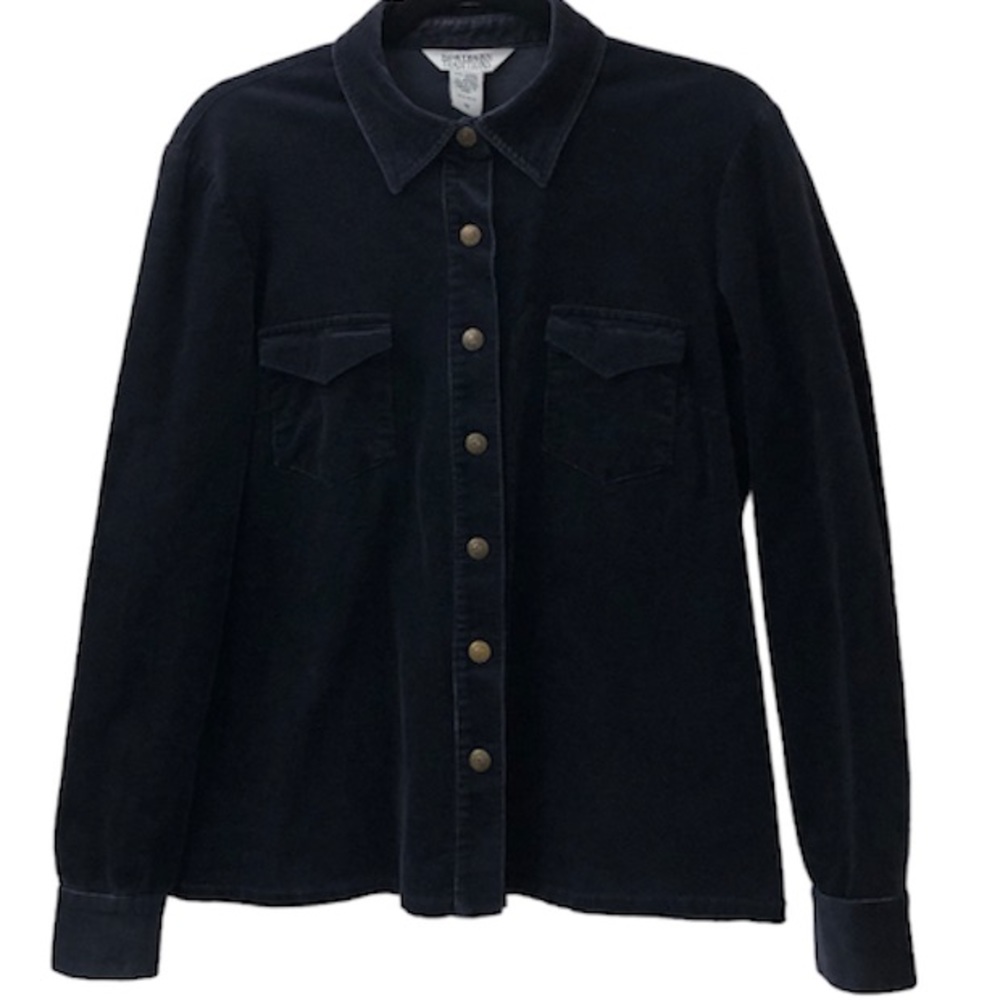 🌺 > Northern Traditions Vintage Western Corduroy Collared Button Down Shirt 10 - Picture 2 of 6
